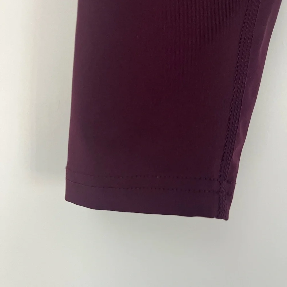 Fila‎ Sport EUC Deep Burgundy Ribbed Activewear Leggings with Pockets, Medium - Picture 5 of 8